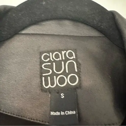 Clara Sun Woo Vegan Leather Blazer Black