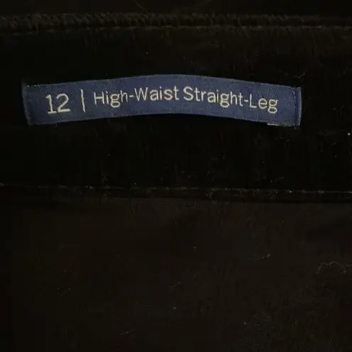 Talbots  High Rise Straight Leg Corduroy Jeans Black Women's Size 12