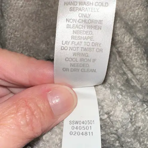 Pure Jill Women’s Cardigan Sweater Open Front Long Sleeve Wool Blend Layering Gray Size M