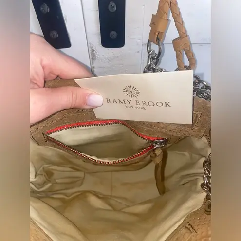 Ramy Brook Camile Snake Embossed Suede Leather Crossbody 🤎