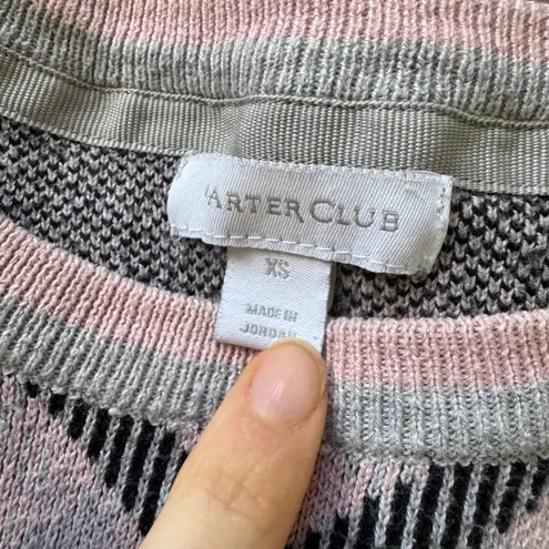 Charter Club Plaid Knit Sweater