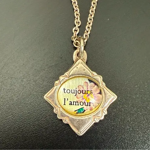 Vintage 925 Sterling Silver Toujours l’ Amour Always Love 16” Necklace 6g.