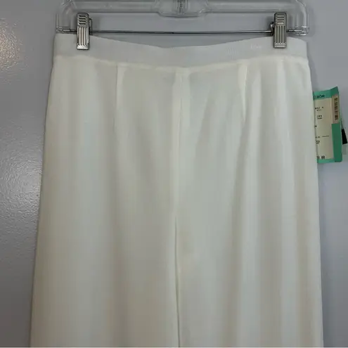 Misook NWT Classic White Pull On Wrinkle Free Acrylic Pants Size Small Petite