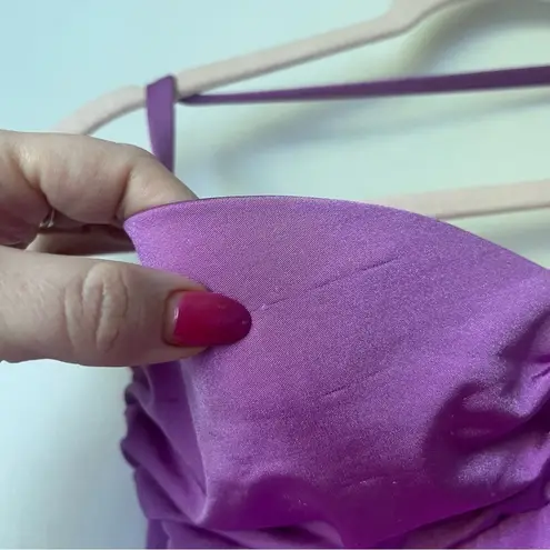 Purple and Pink Bright Retro Colorblock Swim One Piece Bathing Suit S