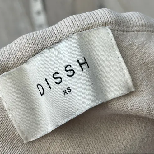 DISSH Tube Top strapless ruched crop womens Beige (xsmall) going out minimalist Size XS