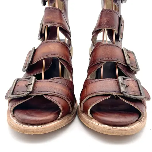 FREEBIRD by Steven Freebird Quail Sandals Cognac Brown Leather Boho Western Buckled Sandal Size 7