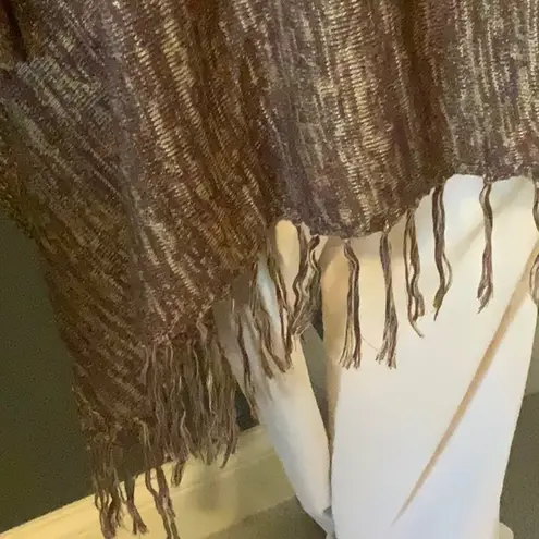 One World Multi-colored brown/cream cardigan sweater.