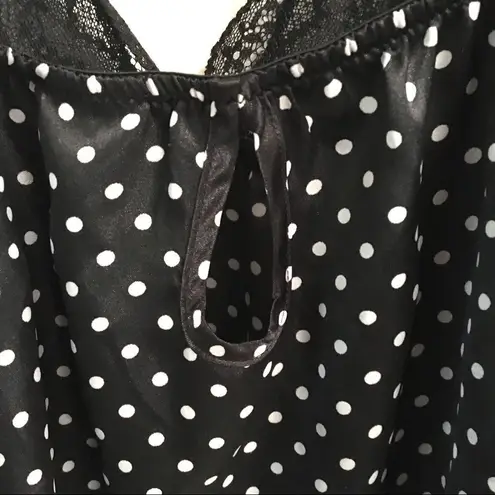 Apt. 9  polkadot & lace chemise teddy top XXL