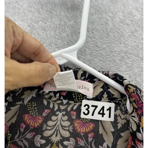 Band of Gypsies  Women's Blouse Button Front Long Sleeve XS Sheer Boho