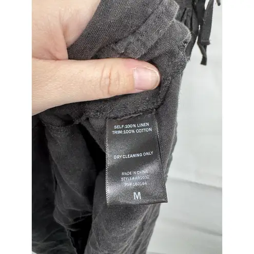 A Ren. Midi Dress Women Medium Black Whimsigoth Grunge Retro Hobo Lagenlook Art