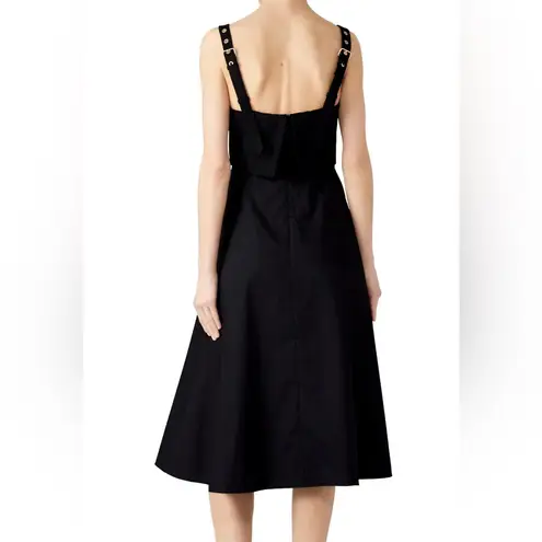 Proenza Schouler $1098 Midi Tank Buckle Black Gold Dress