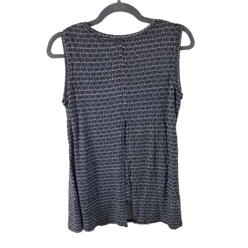 Daisy Fuentes NWT Round Neck Black White Jersey Sleeveless Stretchy Top Size S