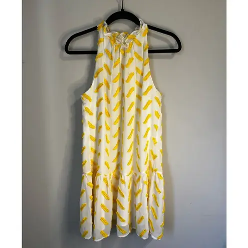 Ali & Jay Agua Caliente Dress in Sunshine in Yellow with Ruffled Neck Line sz. S