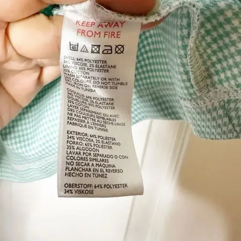 Urban Outfitters  Size Large Light Green Gingham Side Pocket Mini‎ Skirt