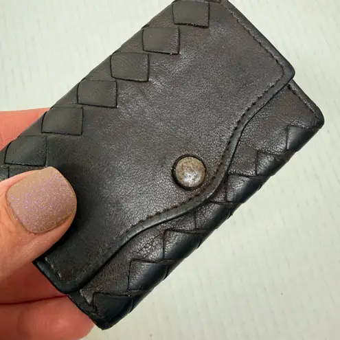 Bottega Veneta Vintage Intrecciato Dark Brown Leather 6 Ring Key Holder