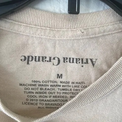 Ariana Grande  tan beige tee graphic tee t-shirt top short sleeve