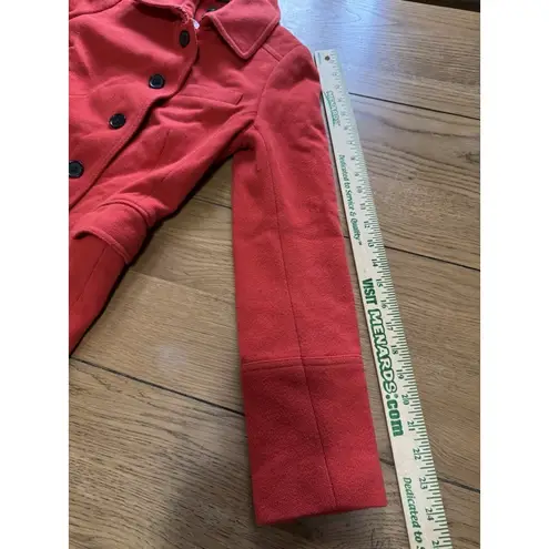 J CREW Lady Day Coat Wool Blend Size 0 Peacoat Classic City Professional Office Red