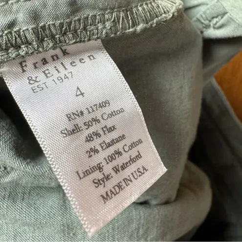 Frank & Eileen Waterford Shorts Linen Blend Light Green 4