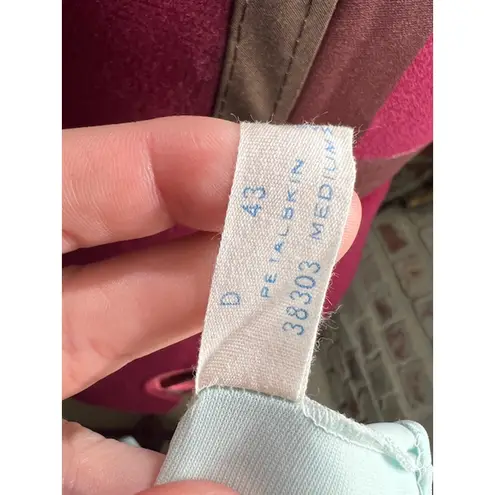 bed jacket satin lace aqua Blue Size L