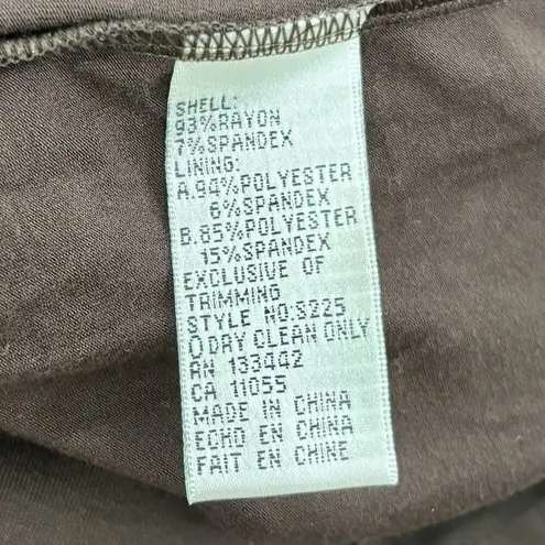 NWT NUE by Shani Size 8 Brown Fit & Flare Gold Belted Dress Built