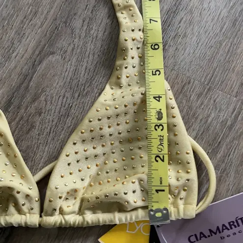 🦋4/$25 Gold Bikini Top Size Small