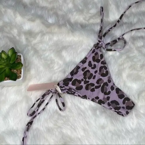 Chloe Rose Dream On Side Tie Bottom in Purple Leopard NWT