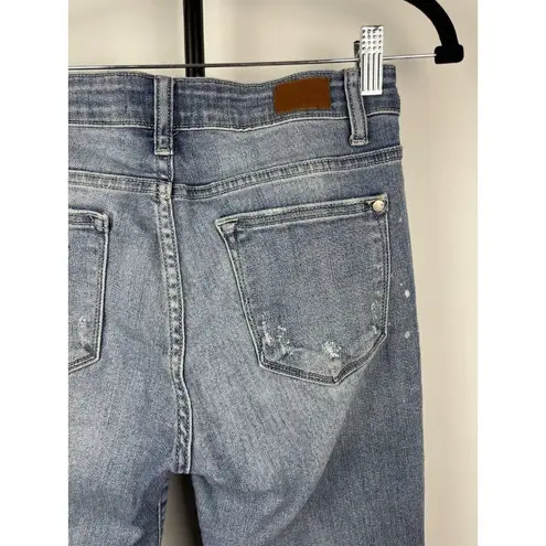 Judy Blue Light Blue Relaxed Fit JB8273MD Destroyed Distressed Jeans Size 9/29