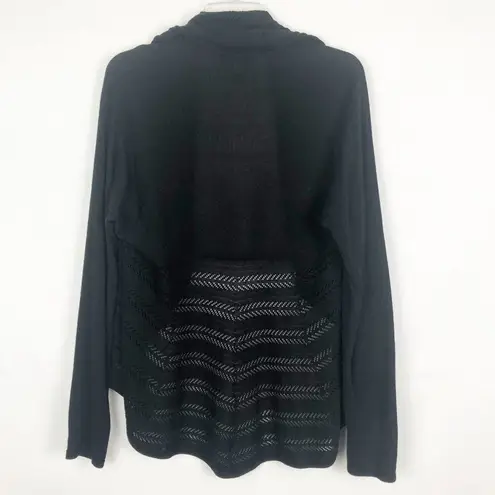 Alfani  Women's Black Open Front Cardigan Size Small