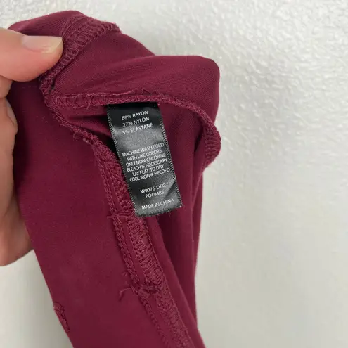 Betabrand Womens Dress Yoga Pants Maroon Sz 2XL Petite