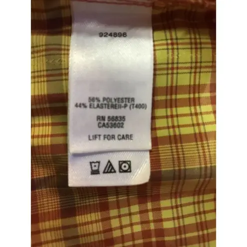 Cabela's Blouse Womens XL Used Yellow Orange Tunic Outdoor