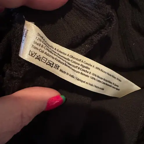 Free People Adella Top Black Medium Ruffle Lace Boho Sexy croché