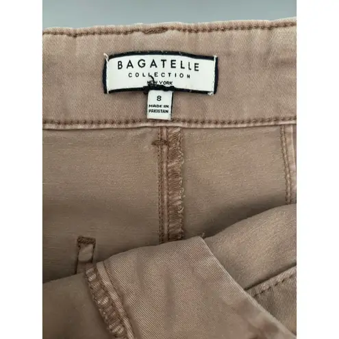 Bagatelle Collection Wide Leg Pants Womens 8 Crop Tan High Rise City Modern
