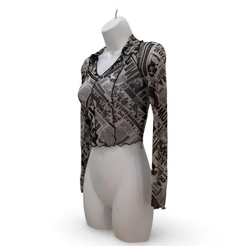 Self Esteem Sheer Crop Top