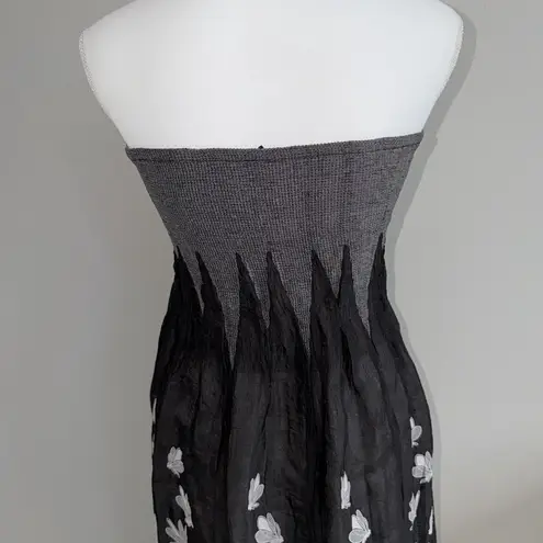 Anthropologie Lapis Maxi Skirt/Dress Boho Gray Smocked Fairy Grunge Whimsigoth Size undefined