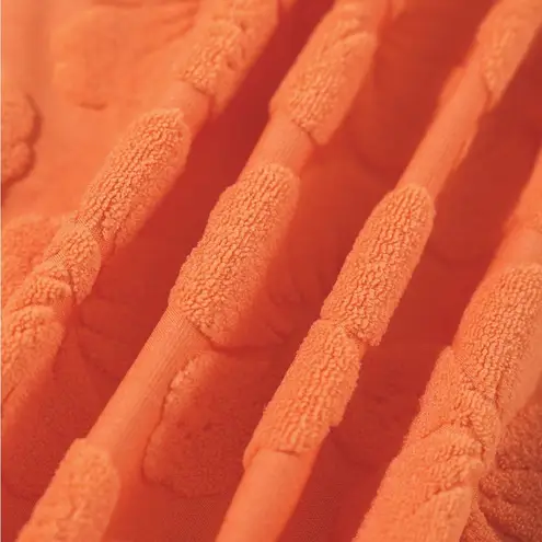 Berlook Orange Floral Jacquard Cut Out Bikini Set