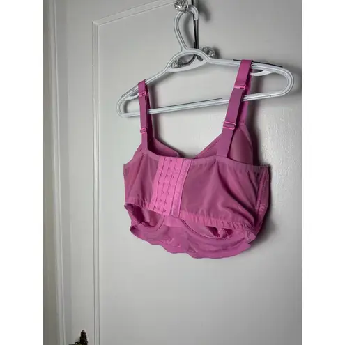 Cacique Lace Demi Bra Women's 42 G Barbie Pink Full Coverage Underwire