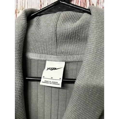 Nike  Yoga Luxe Ribbed Cover-Up Sweater - Particle Grey / Size Medium