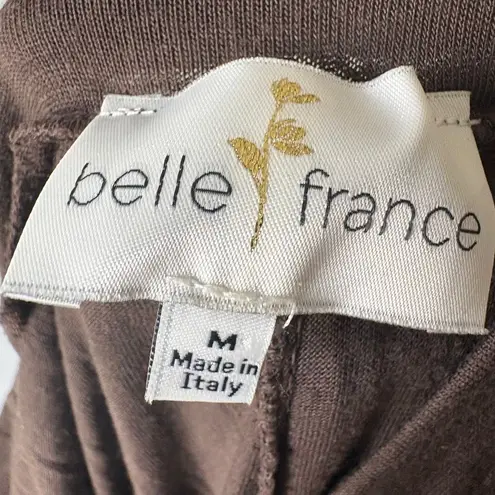 Belle France Brown Gaucho Pants Size M Silk Blend Flowy Boho Size M