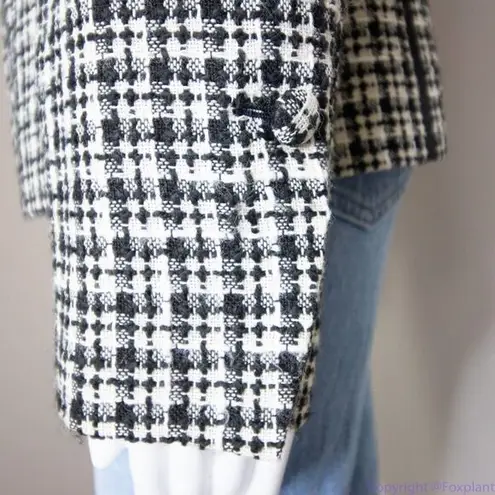 Caslon tweed black and white blazer jacket , women's size 4