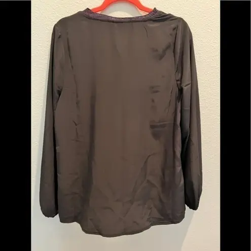 Bobeau S Peasant V-Neck Pullover Top