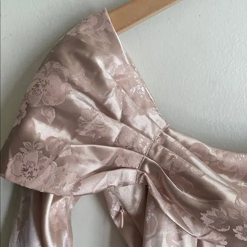 Lulus Truly Yours Blush Satin Jacquard Off