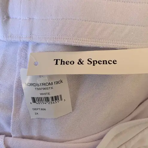 NWT Theo & Spence Lounge Pajama Shorts in White Size 2X