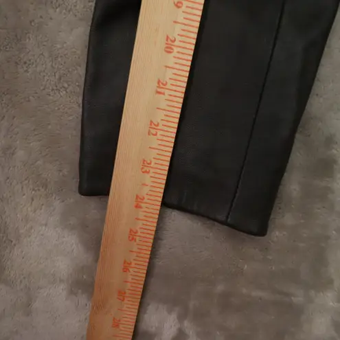 Kasper Dark Grey Leather One Button Blazer Women's size Large Office Classic Gray