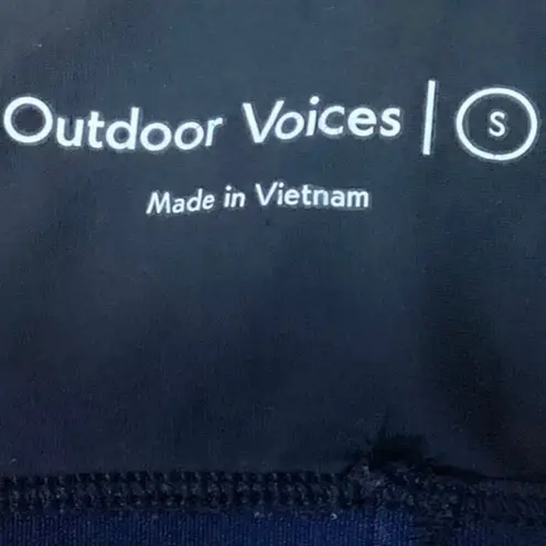 Outdoor Voices  Black Scoop Neck Racerback Cutout Yoga Athletic Sports Bra Size S