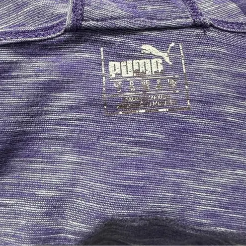 Puma  Purple Athletic Sporty Muscle Women Shirt with Printed‎ Logo Size S