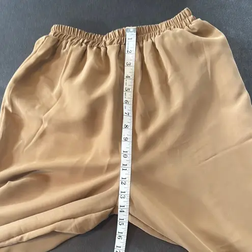 Women's Tan Chiffon 2 Piece Formal Pantsuit with Bow Detail Size 4 NWOT