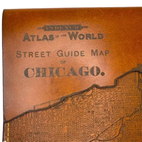 Tactile Craftworks Chicago Map Clutch Brown