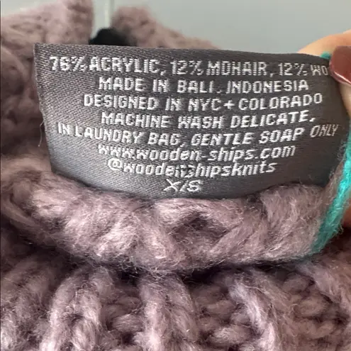 Wooden Ships NWT Wooden Ship Tara Rails Turtleneck Knit Sweater in Purple Haze Size XS