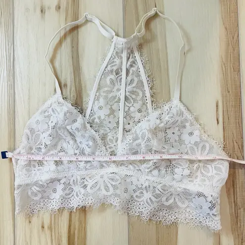 Aerie  Lace Bralette Womens Size Medium Cream/Ivory Racerback