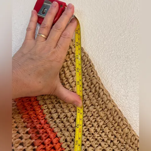 Hearth & Hand with Magnolia Women’s Stylish Tan Multicolor Woven Tote Large Bag